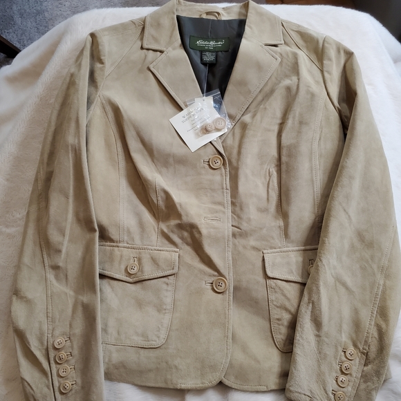 NWT Beige Suede Jacket - Picture 4 of 16